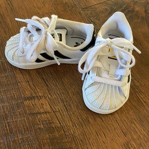 First walkers (hard sole) baby adidas shell tops
